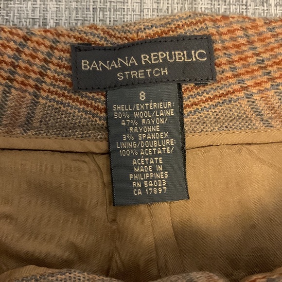 Banana Republic- wide leg plaid pants- women’s 8 - Picture 4 of 5